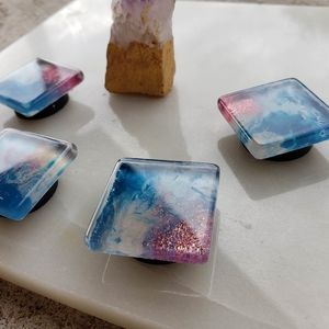 Set of 4 reversed handpainted acrylic magnets